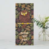 Owl Cartoon Kaart (Staand voorkant)