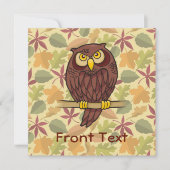Owl Cartoon Kaart (Voorkant)