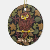 Owl Cartoon keramisch Ornament (Links)