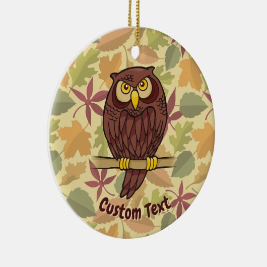 Owl Cartoon keramisch Ornament (Rechts)