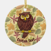 Owl Cartoon keramisch Ornament (Voorkant)