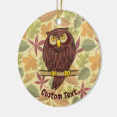 Owl Cartoon keramisch Ornament (Links)