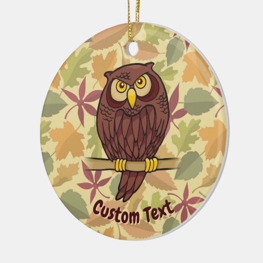 Owl Cartoon keramisch Ornament (Links)