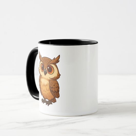 Owl cartoon mugs mok (Voorkant links)