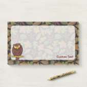 Owl Cartoon Post-it® Notes (Op bureau)
