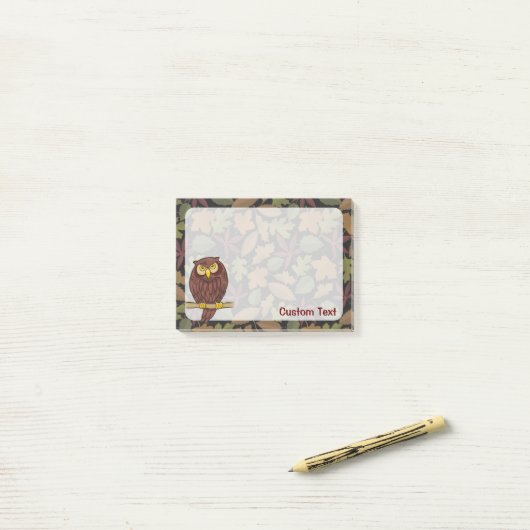 Owl Cartoon Post-it® Notes (Op bureau)