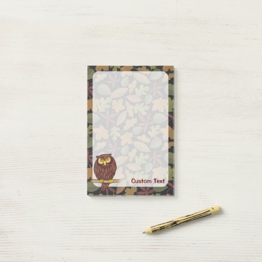 Owl Cartoon Post-it® Notes (Op bureau)