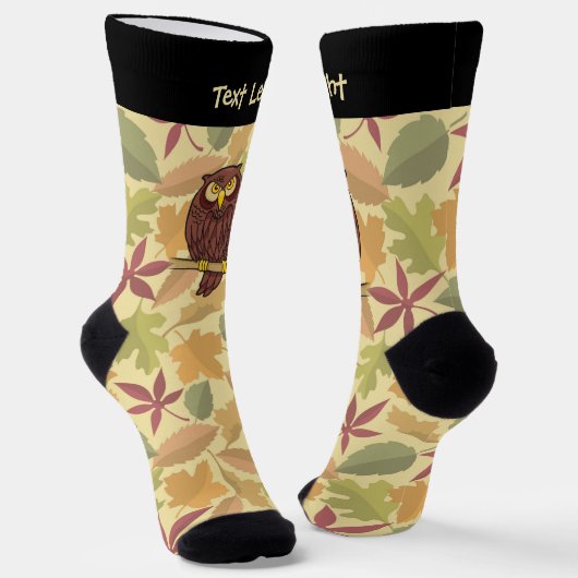 Owl Cartoon Socks Sokken (Gebogen)