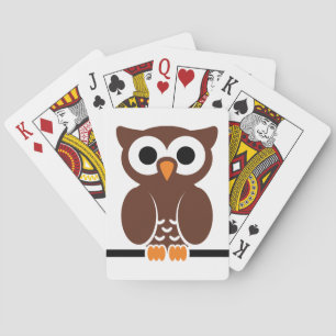 Owl cartoon speelkaarten