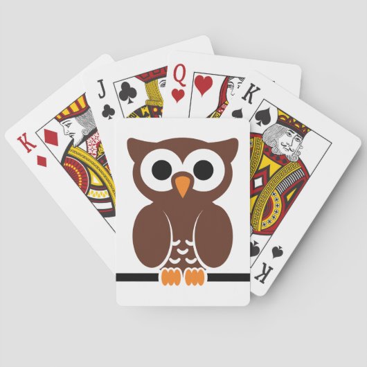 Owl cartoon speelkaarten (Achterkant)
