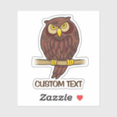 Owl Cartoon Sticker (Vel)