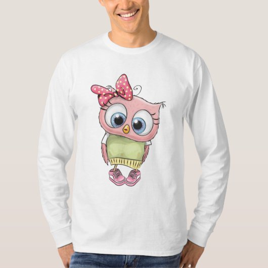 Owl Cartoon T-shirt (Voorkant)