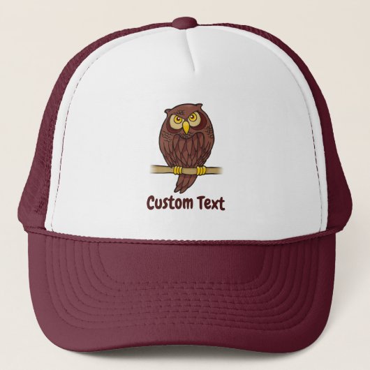 Owl Cartoon Trucker Hat Pet (Voorkant)