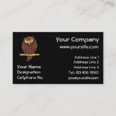 Owl Cartoon Visitekaartje (Voorkant)