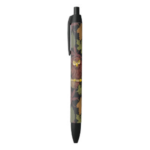 Owl Cartoon Zwarte Inkt Pen