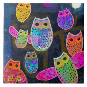 Owl Ceramic Kitchen Tile Tegeltje (Voorkant)