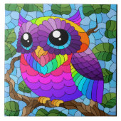 Owl Ceramic Tile Tegeltje (Voorkant)