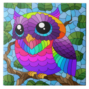 Owl Ceramic Tile Tegeltje