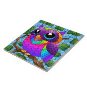 Owl Ceramic Tile Tegeltje (Zijkant)