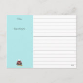 Owl Chef cookie cooking baking foliday recipe card Feestdagenkaart (Achterkant)