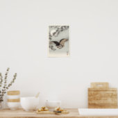Owl, Cherry Blossom en Moon van Ohara Koson Poster (Kitchen)
