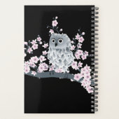 Owl Cherry Blossom Roze Black | Naam toevoegen/Jaa Planner (Achterkant)