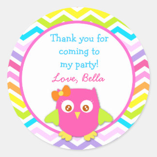 Owl Chevron Stickers