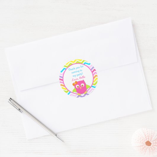 Owl Chevron Stickers (Envelop)