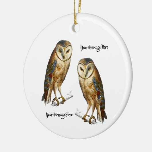  Owl chouette effraie vogel Keramisch Ornament (Links)