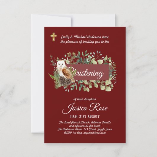 OWL Christening Invites Baptisme (Voorkant)