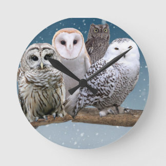 Owl Clock Ronde Klok