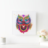 Owl Clock Vierkante Klok (Huis)