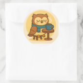 Owl Coffee Break Sticker (Tas)