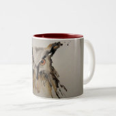 Owl Coffee cup Tweekleurige Koffiemok (Voorkant rechts)