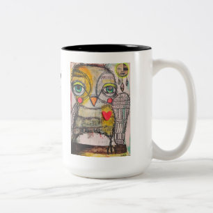 Owl Coffee Mok! Wees slim en volg je dromen Tweekleurige Koffiemok