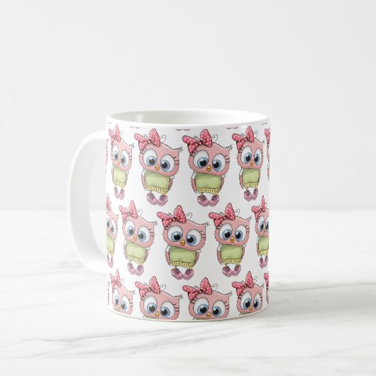 Owl Coffee Mug Koffiemok (Voorkant links)
