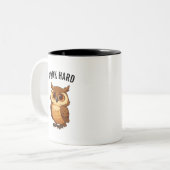 Owl coffee mug tweekleurige koffiemok (Voorkant links)