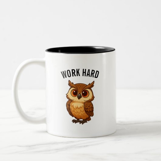 Owl coffee mug tweekleurige koffiemok (Links)