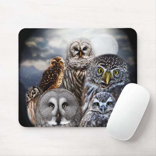 Owl Collage Muismat (Met muis)