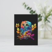 OWL COLORFUL ABSTRACT BRIEFKAART (Staand voorkant)