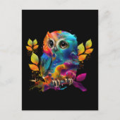 OWL COLORFUL ABSTRACT BRIEFKAART (Voorkant)