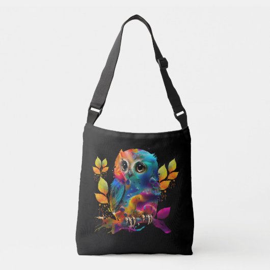 OWL COLORFUL ABSTRACT CROSSBODY TAS (Voorkant)