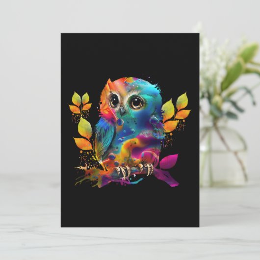 OWL COLORFUL ABSTRACT KAART (Staand voorkant)