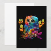 OWL COLORFUL ABSTRACT KAART (Voorkant / Achterkant)