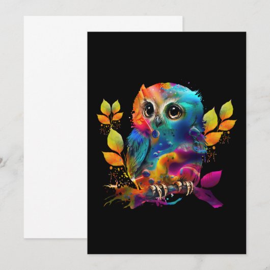 OWL COLORFUL ABSTRACT KAART (Voorkant / Achterkant)