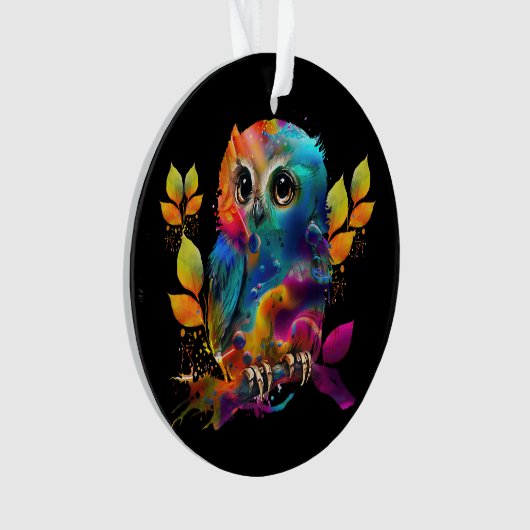 OWL COLORFUL ABSTRACT ORNAMENT (voorkant)