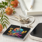 OWL COLORFUL ABSTRACT SLEUTELHANGER (Voorkant Rechts)