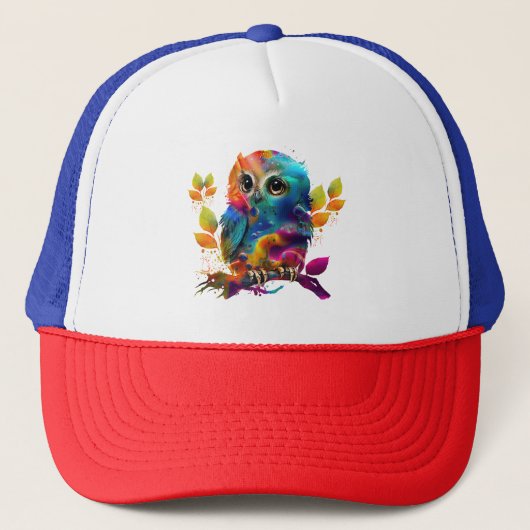 OWL COLORFUL ABSTRACT TRUCKER PET (Voorkant)