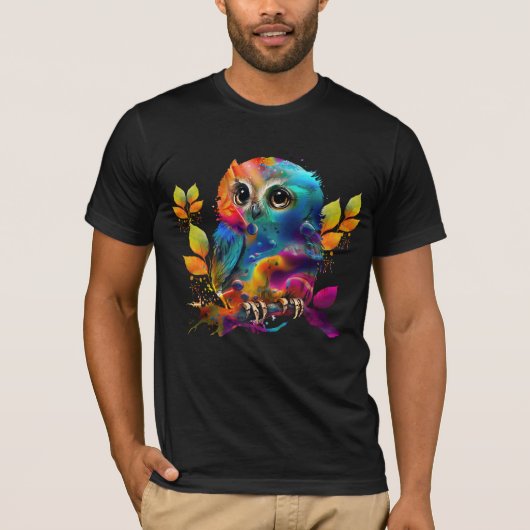 OWL COLORFUL ABSTRACTE T-Shirt (Voorkant)