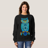 Owl Colorful Forest Birds Idee Animal Trui (Voorkant volledig)